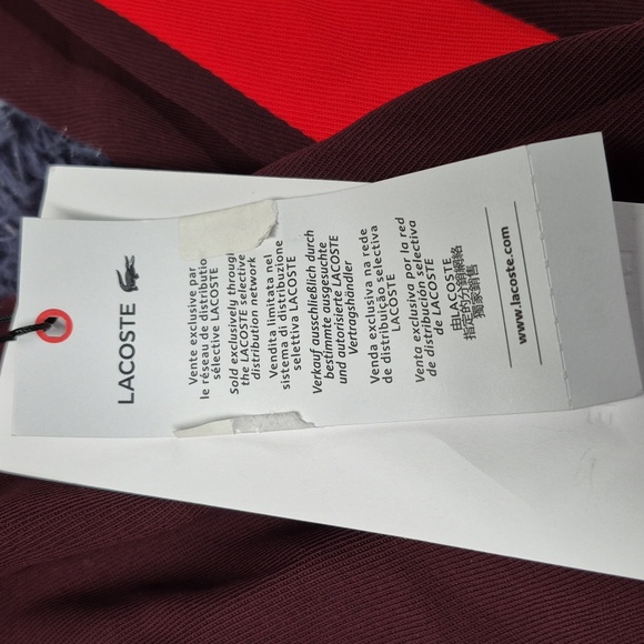 Lacoste 32 34 40 Bordeaux Track Pants - New - Picture 9 of 13